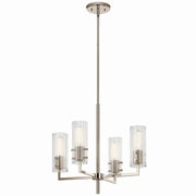 Velestino 4-Light Chandelier in Polished Nickel