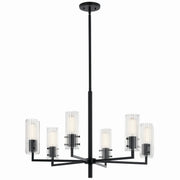 Velestino 6-Light Chandelier in Black