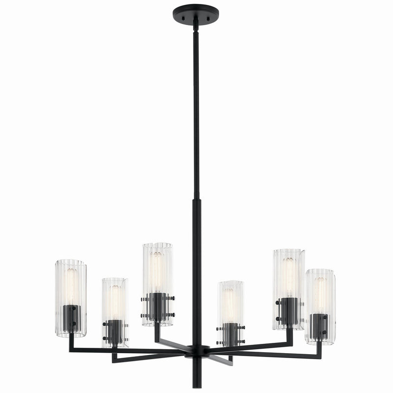 Velestino 6-Light Chandelier in Black