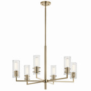 Velestino 6-Light Chandelier in Champagne Bronze