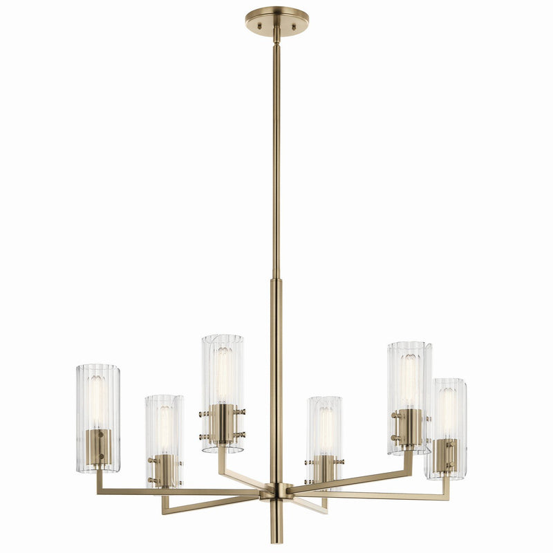Velestino 6-Light Chandelier in Champagne Bronze