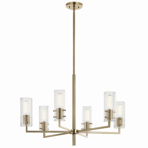 Velestino 6-Light Chandelier in Champagne Bronze