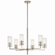 Velestino 6-Light Chandelier in Polished Nickel