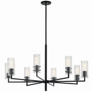 Velestino 8-Light Chandelier in Black