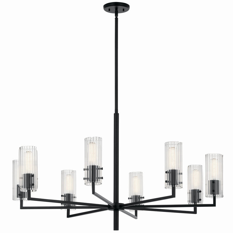 Velestino 8-Light Chandelier in Black