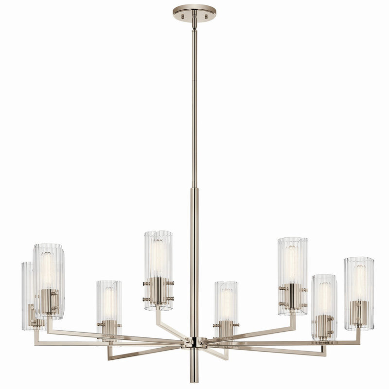 Velestino 8-Light Chandelier in Polished Nickel