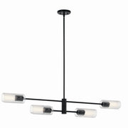 Velestino 4-Light Linear Chandelier in Black