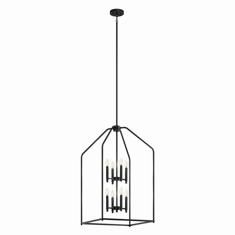 Madden 8-Light 20" Foyer Chandelier in Black