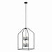 Madden Eight Light Foyer Pendant in Black