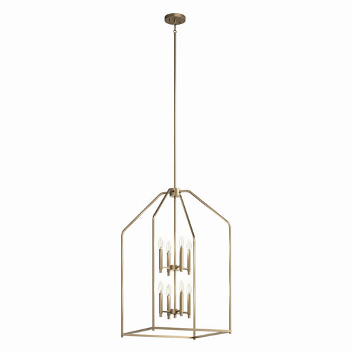 Madden Eight Light Foyer Pendant in Champagne Bronze