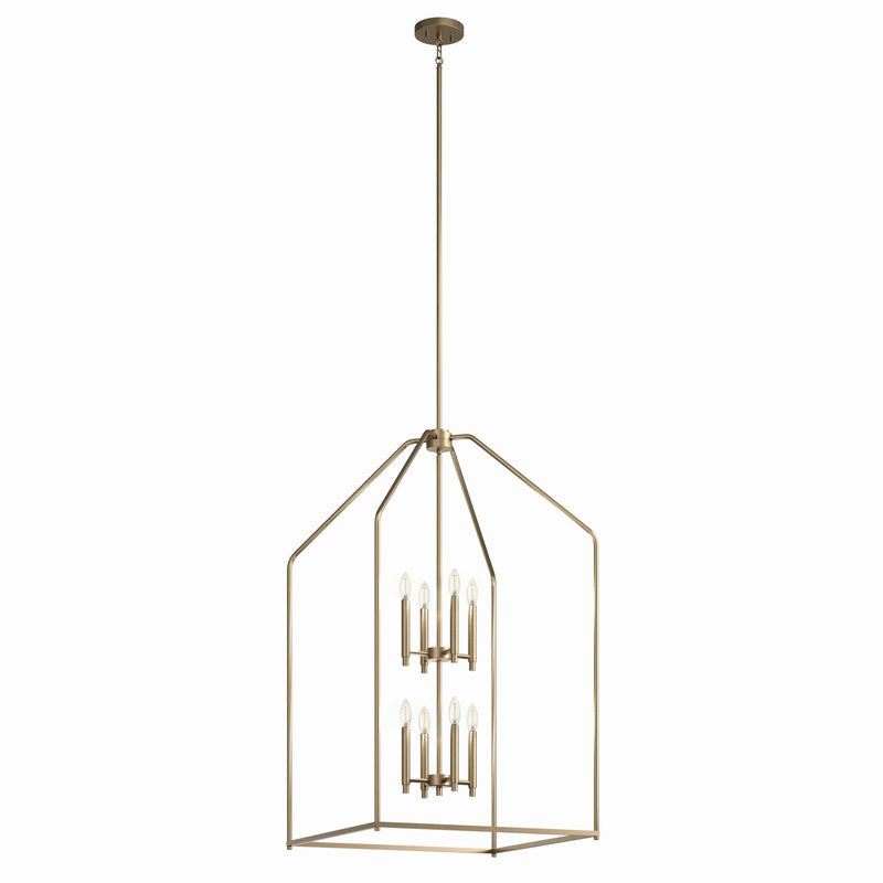 Madden Eight Light Foyer Pendant in Champagne Bronze