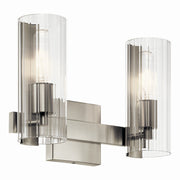 Jemsa 2-Light Bath Vanity Light in Brushed Nickel