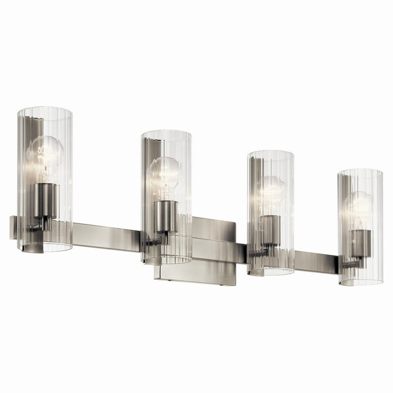Jemsa 4-Light Bath Vanity Light in Brushed Nickel