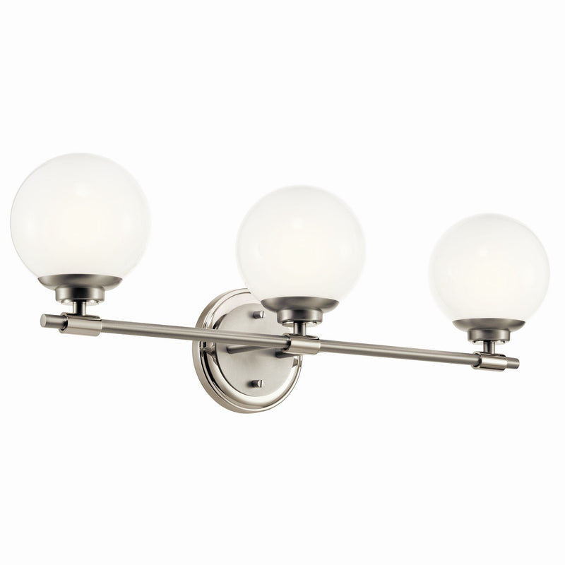 Benno 3-Light Bath Vanity Light in Polished Nickel