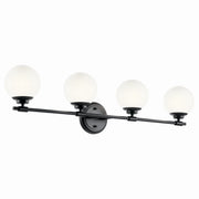 Benno 4-Light Bath Vanity Light in Black