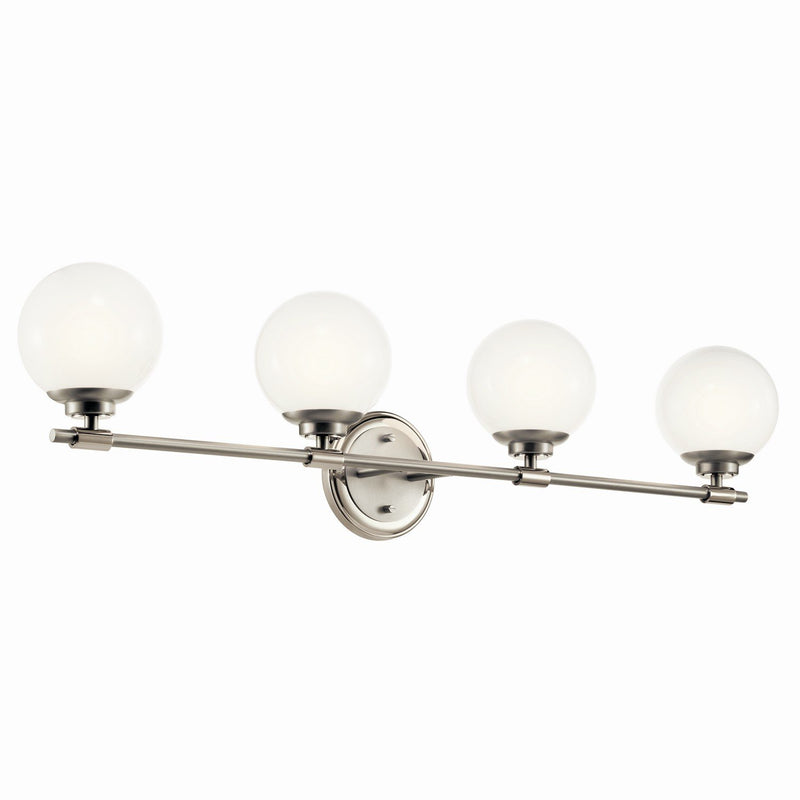 Benno 4-Light Bath Vanity Light in Polished Nickel