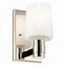 Adani One Light Wall Sconce in Polished Nickel