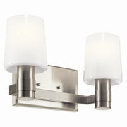Adani 2-Light Bath Vanity Light in Brushed Nickel