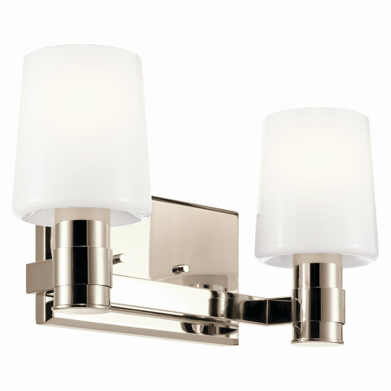 Adani 2-Light Bath Vanity Light in Polished Nickel
