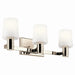 Adani Three Light Vanity in Polished Nickel