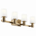 Adani Four Light Vanity in Champagne Bronze