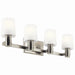 Adani Four Light Vanity in Brushed Nickel