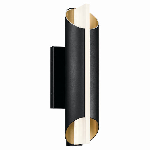 Astalis Medium Outdoor Wall Sconce in Textured Black
