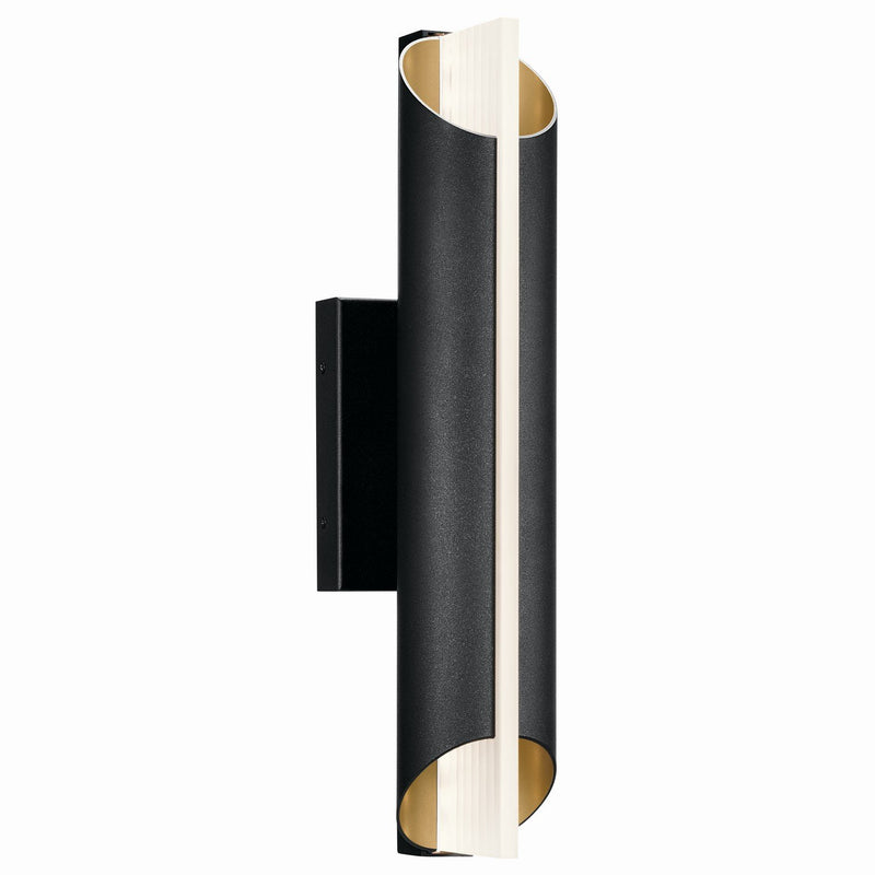 Astalis Large Outdoor Wall Sconce in Textured Black