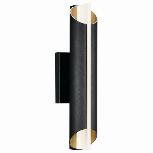 Astalis Large Outdoor Wall Sconce in Textured Black