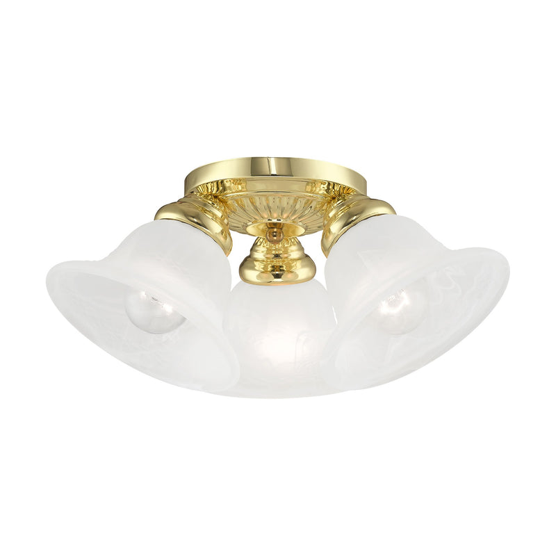 Edgemont 3-Light Semi-Flush Mount in Polished Brass