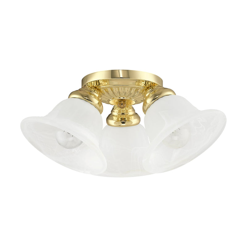 Edgemont 3-Light Semi-Flush Mount in Polished Brass