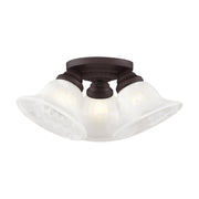 Edgemont 3-Light Semi-Flush Mount in Bronze