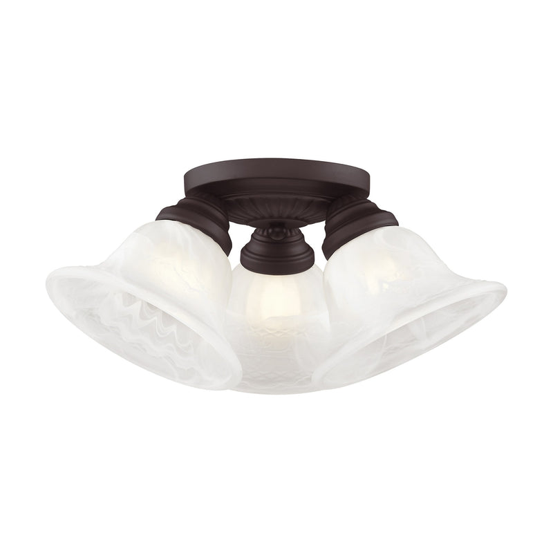Edgemont 3-Light Semi-Flush Mount in Bronze
