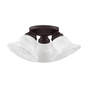 Edgemont 3-Light Semi-Flush Mount in Bronze