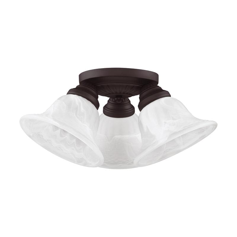 Edgemont 3-Light Semi-Flush Mount in Bronze