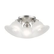 Edgemont 3-Light Semi-Flush Mount in Brushed Nickel