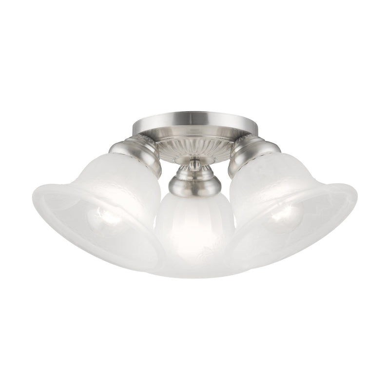 Edgemont 3-Light Semi-Flush Mount in Brushed Nickel