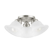 Edgemont 3-Light Semi-Flush Mount in Brushed Nickel
