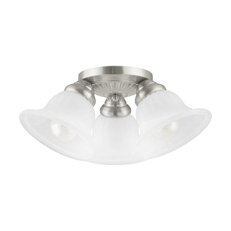 Edgemont 3-Light Semi-Flush Mount in Brushed Nickel
