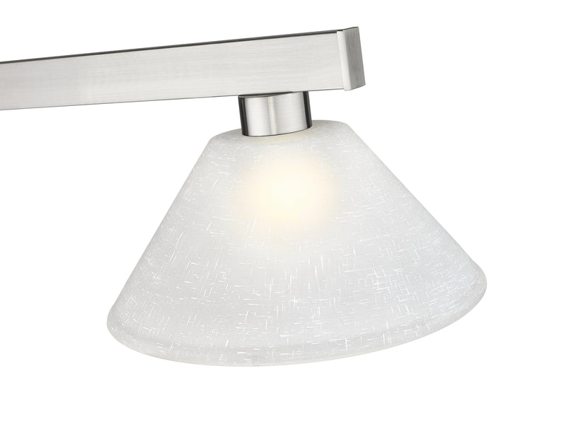 Cobalt 3 Light Billiard, Glass Shades (A14) in Brushed Nickel