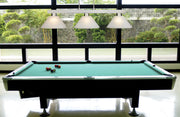Cobalt 3 Light Billiard, Glass Shades (A14) in Brushed Nickel in a room setting