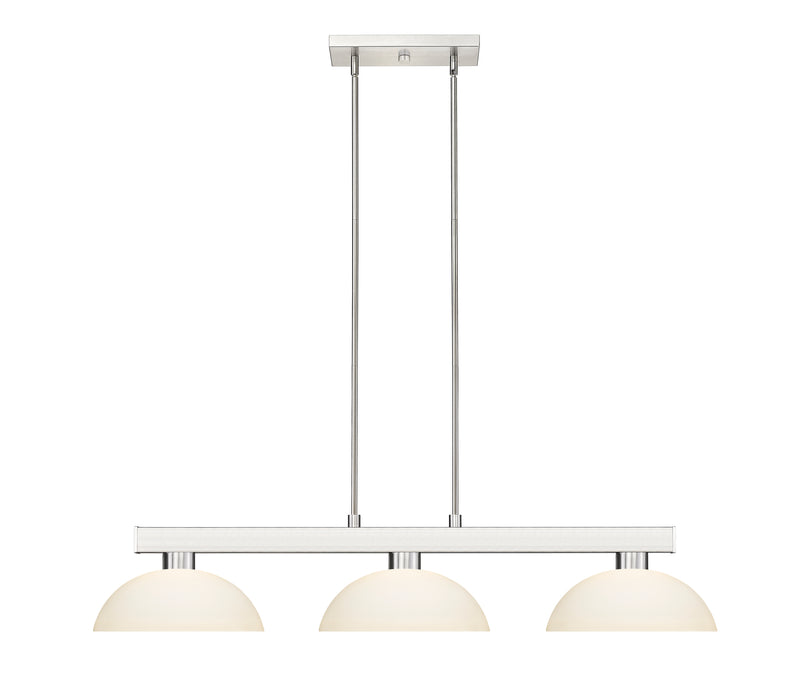 Cobalt 3 Light Billiard, Glass Shades (D14) in Brushed Nickel