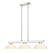 Cobalt 3 Light Billiard, Glass Shades (D14) in Brushed Nickel