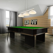 Cobalt 3 Light Billiard, Glass Shades (D14) in Brushed Nickel in a room setting