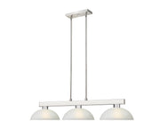 Cobalt 3 Light Billiard, Glass Shades (D14) in Brushed Nickel