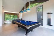 Players Billiard in Brushed Nickel in a room setting
