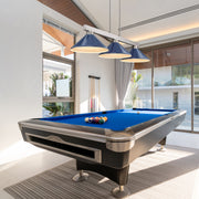 Players Billiard in Brushed Nickel in a room setting