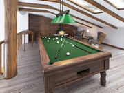 Cobalt 3 Light Billiard, Plastic Shades in Matte Black in a room setting