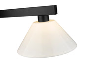 Cobalt 3 Light Billiard, Plastic Shades in Matte Black