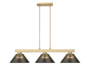 Cobalt 3 Light Billiard, Acrylic & Plastic Shades in Modern Gold
